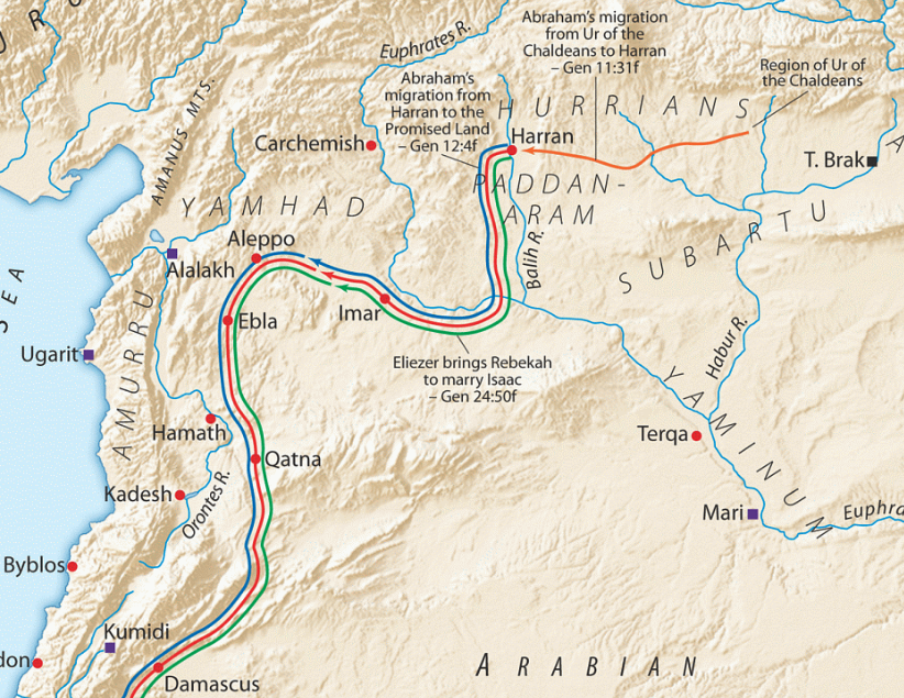 canaan map abraham